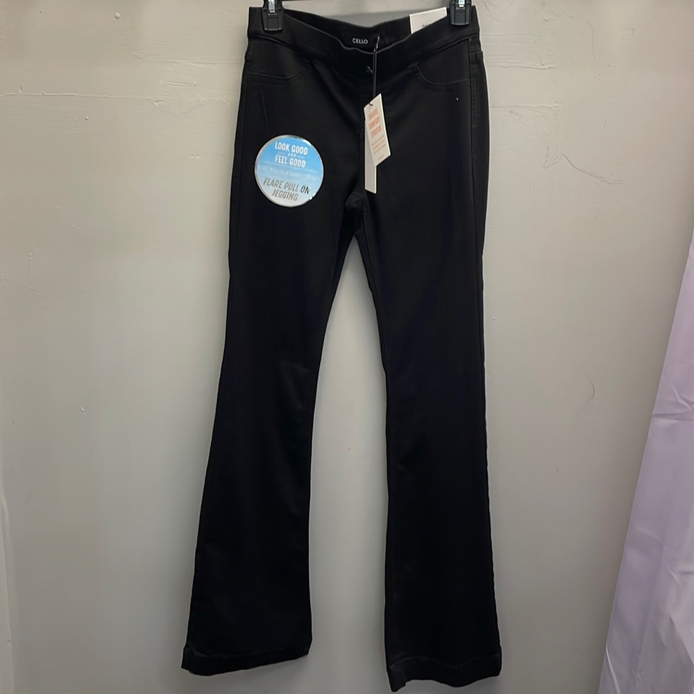 Cello mid rise pull on flare jeggings